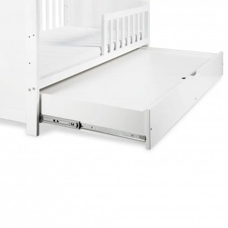 Детская кроватка MARSELL с выдвижным ящиком и перилами безопасности, которая рас. . фото 4