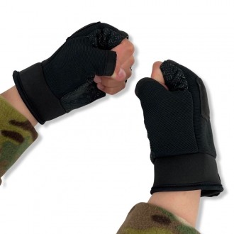 Текстиль рукавички відкритого типу.
Мають міцний захист та вентиляційні отвори н. . фото 2