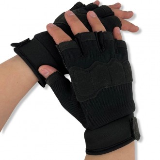 Текстиль рукавички відкритого типу.
Мають міцний захист та вентиляційні отвори н. . фото 3