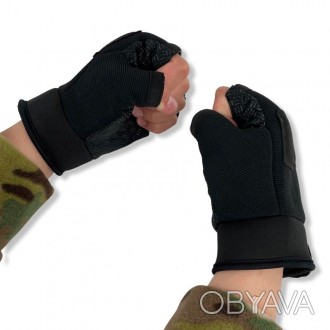 Текстиль рукавички відкритого типу.
Мають міцний захист та вентиляційні отвори н. . фото 1