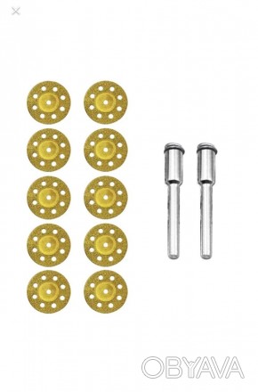 Набір дисків алмазних 25 мм - 10 шт + тримач для гравера, бормашинкі, дремел ( D. . фото 1
