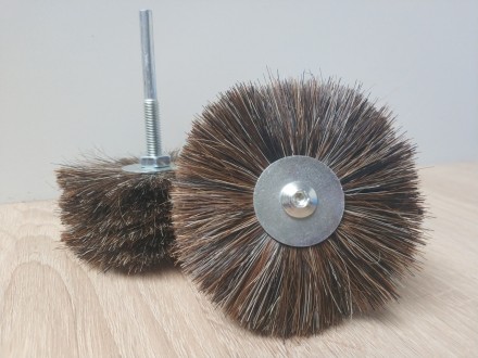 Щітка з кінського волосся для дриля з тримачем для полірування воску, воскування. . фото 4