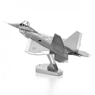Металевий 3D-пазл F-22 Raptor
Увага! Металевий 3Д пазл не є іграшкою і дітям дош. . фото 2