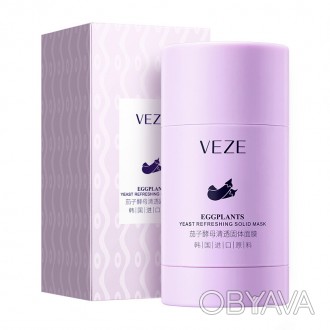Маска стик для лица Veze Eggplants Yeast Refreshing Solid Mask очищающая с экстр