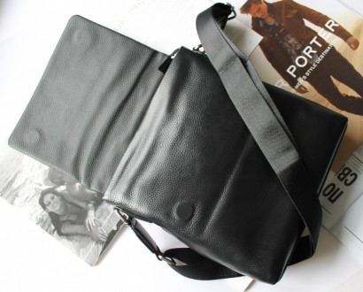 
 
 Стильная мужская кожаная сумка.
Отделения: 1 основное, внешний карман на мол. . фото 10