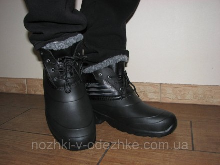 
Ботинки мужские (черные) изготовлены из Эва пены, очень легкий материал и хорош. . фото 9