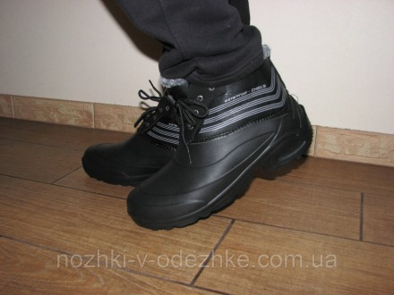 
Ботинки мужские (черные) изготовлены из Эва пены, очень легкий материал и хорош. . фото 8