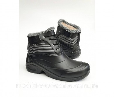 
Ботинки мужские (черные) изготовлены из Эва пены, очень легкий материал и хорош. . фото 2