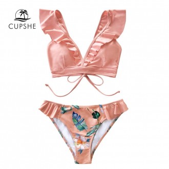 Жіночий роздільний купальник CUPSHE Рожевий, розмір М
Яскравий, зручний купальни. . фото 4