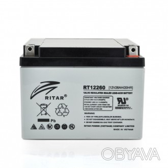 Аккумуляторная батарея AGM RITAR RT12260 - используется в устройствах с небольши. . фото 1