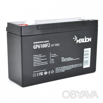 Аккумуляторная батарея MERLION AGM GP6100F2 - используется в устройствах с небол. . фото 1
