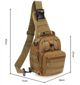 Тактична армійська сумка через плече
Тактична сумка - на плече виконана з міцної. . фото 8