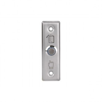 Кнопка выхода, врезная, NO/NC/COM,нержавейка, с LED-подсветкой кнопки, питание D. . фото 2
