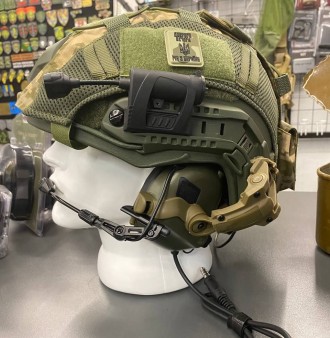 Тактичний комплект шолом Fast з кавером + навушники Earmor М32 + кріплення чебур. . фото 5