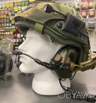 Тактичний комплект шолом Fast з кавером + навушники Earmor М32 + кріплення чебур. . фото 1