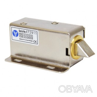 Электрозамок на шкафчик. 54,5 х 41 х 28 мм, 12V DC/ 600mA, длина контакта: 10 мм. . фото 1