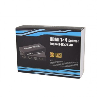 HDMI-разветвитель на 1 HDMI-вход, 4 HDMI-выхода. Поддержка HDMI v1.4b. Максималь. . фото 4