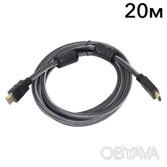 Кабель HDMI A-A v1.4 20m для систем видеонаблюдения.. . фото 1