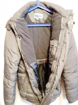 Куртка мужская молодежная Domila б/у зимняя, очень теплая. цвет графит - однотон. . фото 7