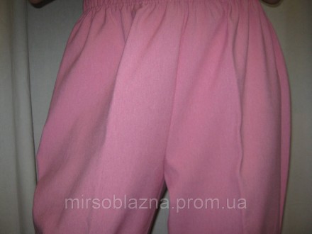 Брюки женские б/у, розового цвета, однотонные, сверху на резинке, размер 46-48 в. . фото 6