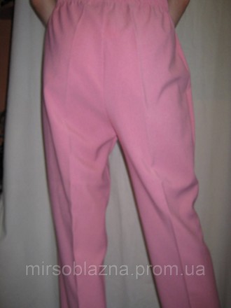 Брюки женские б/у, розового цвета, однотонные, сверху на резинке, размер 46-48 в. . фото 8