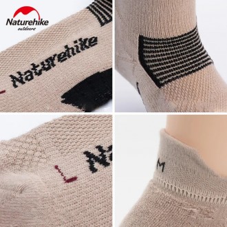 Опис низьких шкарпеток Naturehike NH21FS014, 2 пари (бежеві, чорні), розмір M
Шк. . фото 3