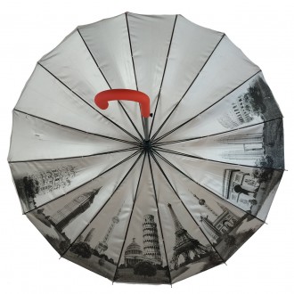 Красивый, крепкий зонт города на серебре под куполом от фирмы Toprain оснащен 16. . фото 9