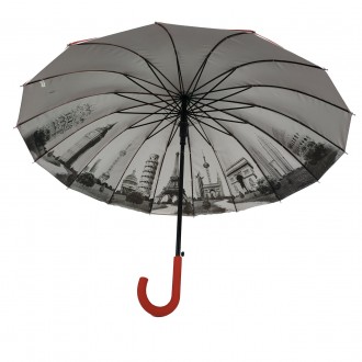 Красивый, крепкий зонт города на серебре под куполом от фирмы Toprain оснащен 16. . фото 8