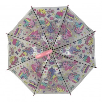 Прозрачный детский зонт полуавтомат на 8 спиц от фирмы Fiaba станет фаворитом ва. . фото 4