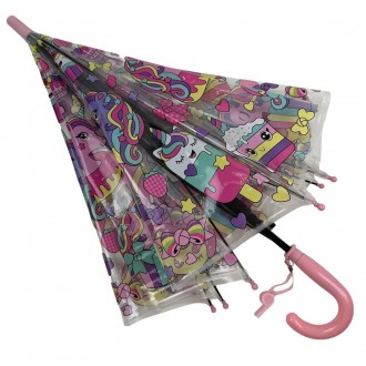 Прозрачный детский зонт полуавтомат на 8 спиц от фирмы Fiaba станет фаворитом ва. . фото 3