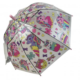 Прозрачный детский зонт полуавтомат на 8 спиц от фирмы Fiaba станет фаворитом ва. . фото 2