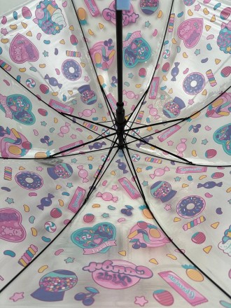 Прозрачный детский зонт полуавтомат на 8 спиц от фирмы Fiaba станет фаворитом ва. . фото 4