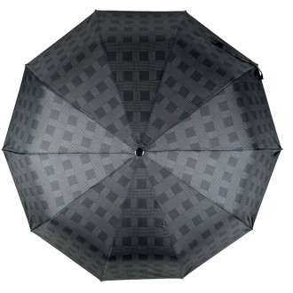 Зонт полуавтомат в клетку на 10 спиц от фирмы Bellissimo, надежный и практичный . . фото 6