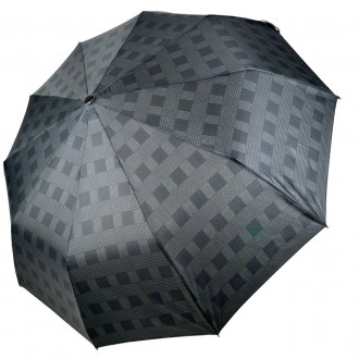 Зонт полуавтомат в клетку на 10 спиц от фирмы Bellissimo, надежный и практичный . . фото 2