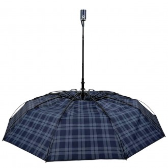 Зонт полуавтомат в клетку на 10 спиц от фирмы Bellissimo, надежный и практичный . . фото 5