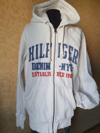 Hoodi Tommy Hilfiger Denim, куртка білого кольору, тепла з капюшоном. матеріал: . . фото 2