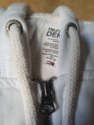 Hoodi Tommy Hilfiger Denim, куртка білого кольору, тепла з капюшоном. матеріал: . . фото 7