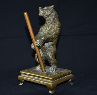 Статуэтка "Медведь".
Бронза.
Первая половина 19-го века.
Высота: 22. . фото 5