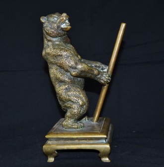 Статуэтка "Медведь".
Бронза.
Первая половина 19-го века.
Высота: 22. . фото 4