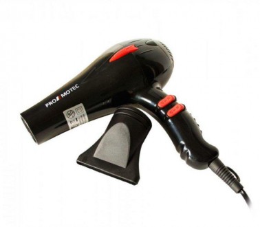 Профессиональный фен для сушки и укладки волос 3000W Promotec PM-2308 Черный
Фен. . фото 5