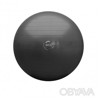 Мяч для фитнеса (фитбол) WCG 85 Anti-Burst 300кг Графит