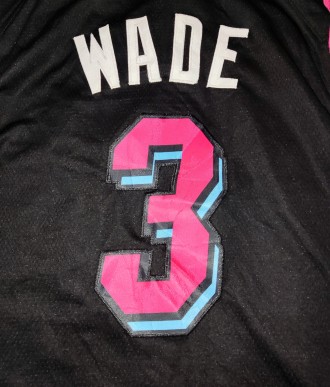Баскетбольная майка NBA Miami Heat, Wade, размер 2XL-3XL, длина-80см, под мышкам. . фото 5