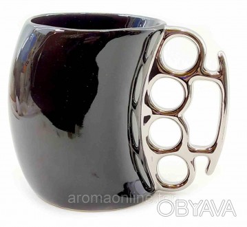 Оригинальная керамическая чашка в виде кастета.
Объем: 350 мл.. . фото 1