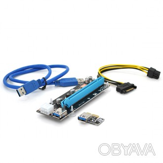 
	Комплектность:• Плата райзера с PCIEх16 с разъемом USB и разъем под питание 6p. . фото 1