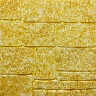 Самоклеюча декоративна 3D панель камінь жовтий мармур 700х700х7мм (152)
Декорати. . фото 2
