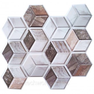 Декоративна ПВХ плитка на самоклейці 3D куби
Самоклеючі декоративні панелі СПП -. . фото 2