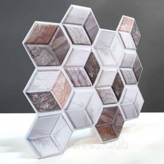 Декоративна ПВХ плитка на самоклейці 3D куби
Самоклеючі декоративні панелі СПП -. . фото 4