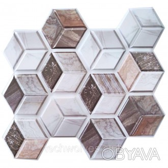 Декоративна ПВХ плитка на самоклейці 3D куби
Самоклеючі декоративні панелі СПП -. . фото 1