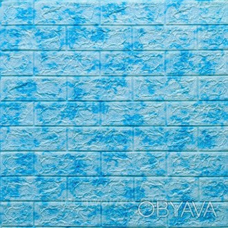 Декоративна 3D панель самоклейка під цеглу Блакитний мармур 700х770х5мм (065)
Де. . фото 1