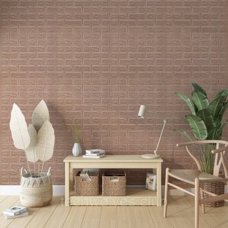 3D панелі самоклеючі – декоративне покриття для стін, виконане з легкого та міцн. . фото 4